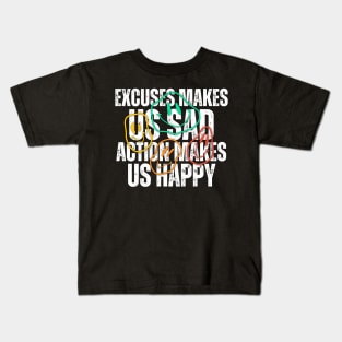 The Rush Team - excuses/sad Action/happy Kids T-Shirt